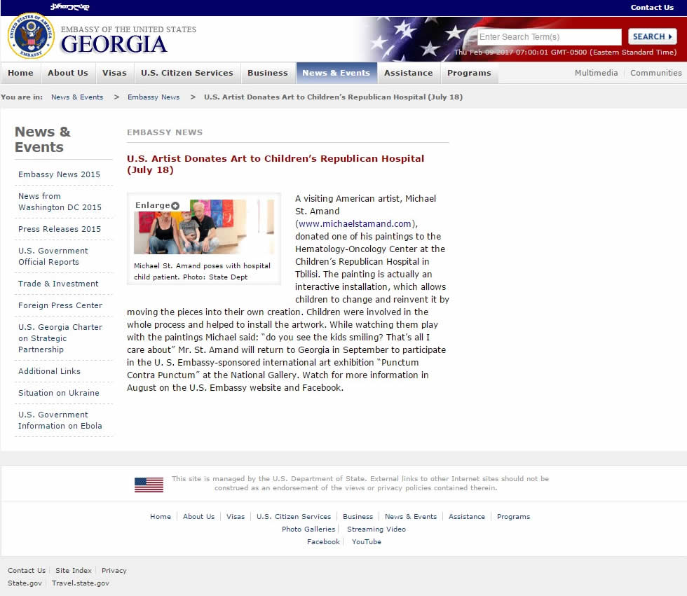 US Embassy News - Michael St Amand